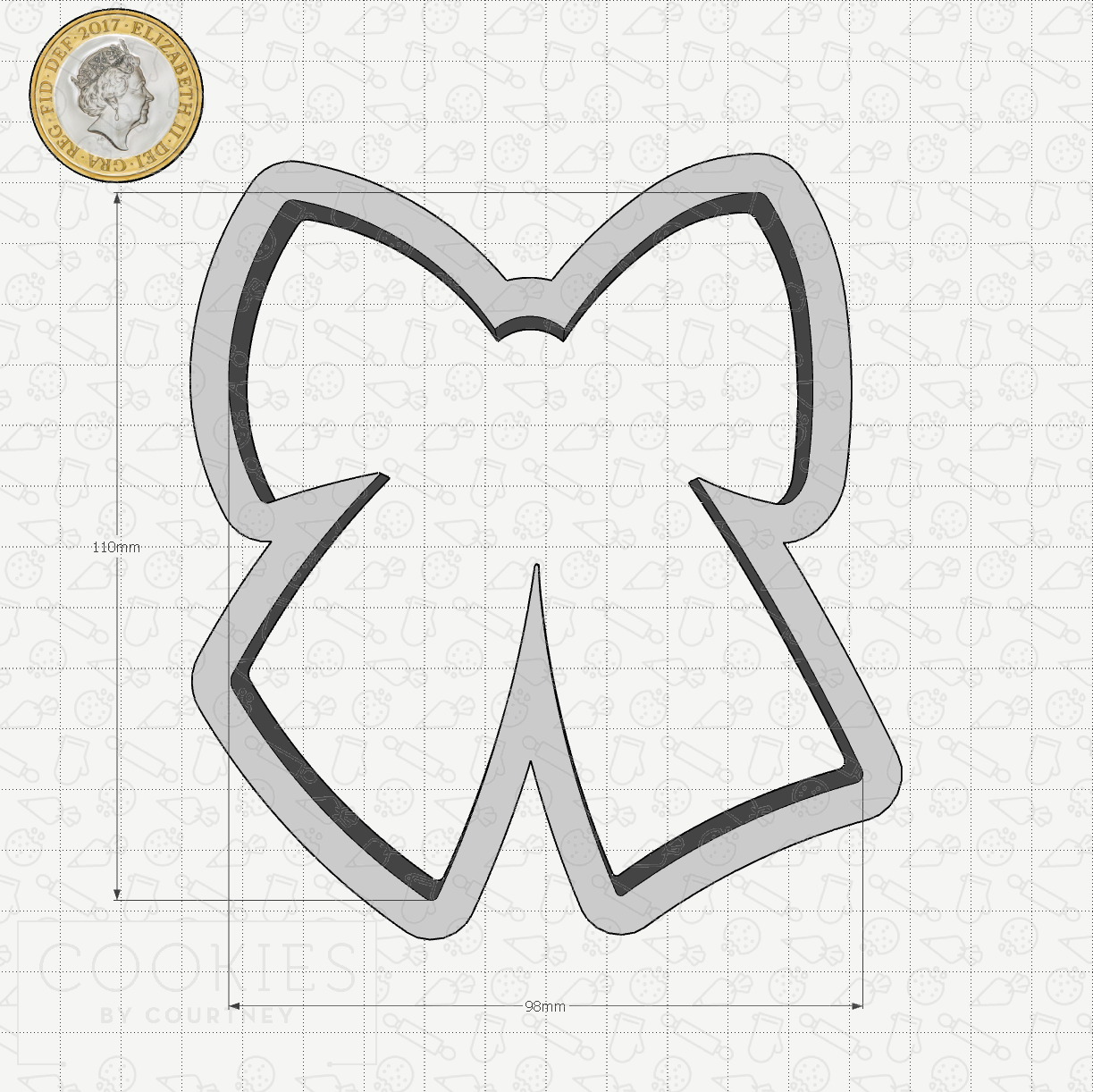 Bow Style 4 Cookie Cutter