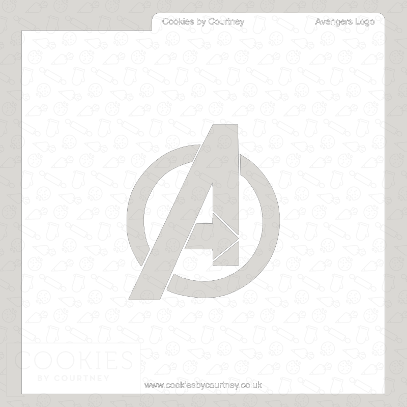 Super Hero Team Logo Stencil