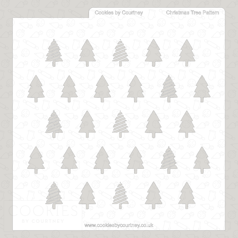 Christmas Tree Pattern Stencil
