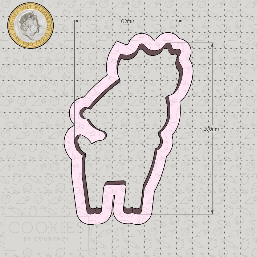 Christmas Sticker - Reindeer Cookie Cutter
