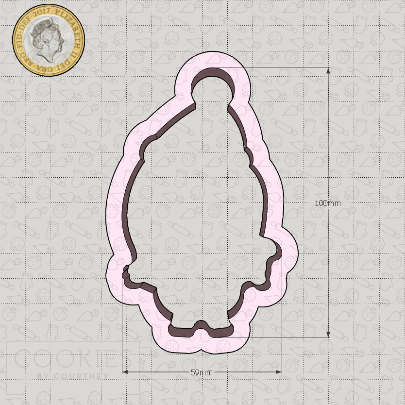 Christmas Sticker - Santa Cookie Cutter
