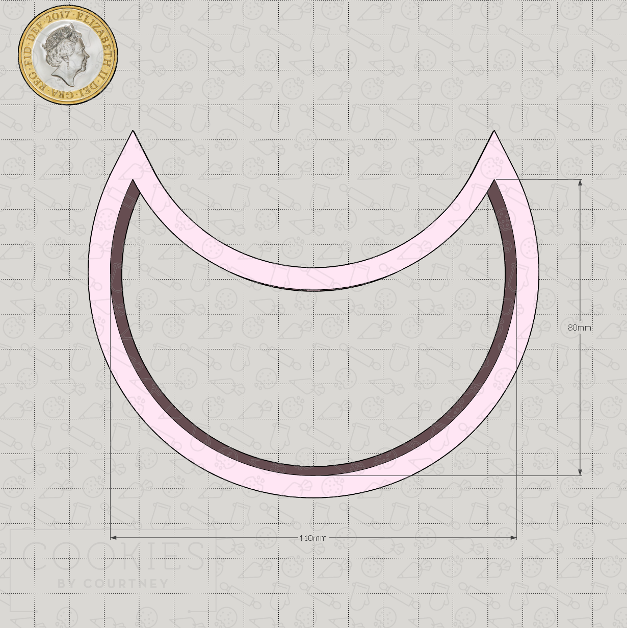 Basic Shapes - Crescent - Cookie Cutter