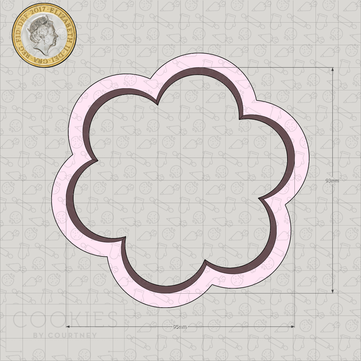 Flower 9 Cookie Cutter