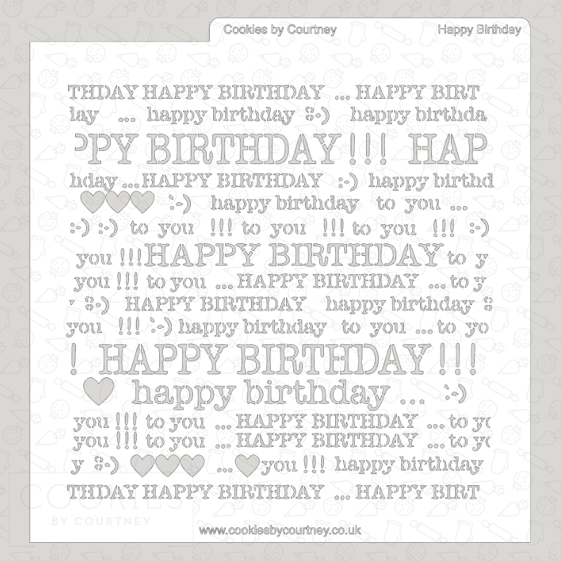 Happy Birthday Stencil