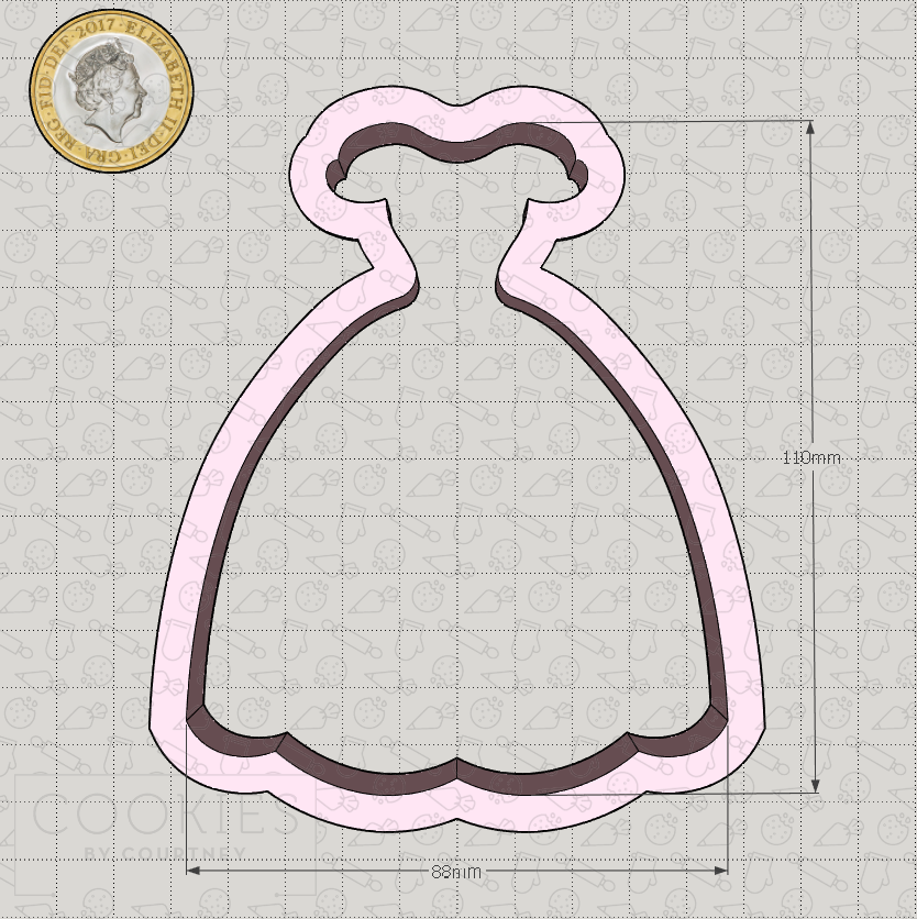 Princess Dress Cookie Cutter