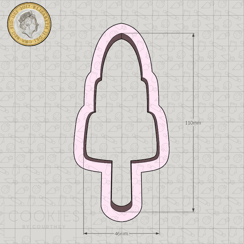 Rocket Ice Lolly Cookie Cutter
