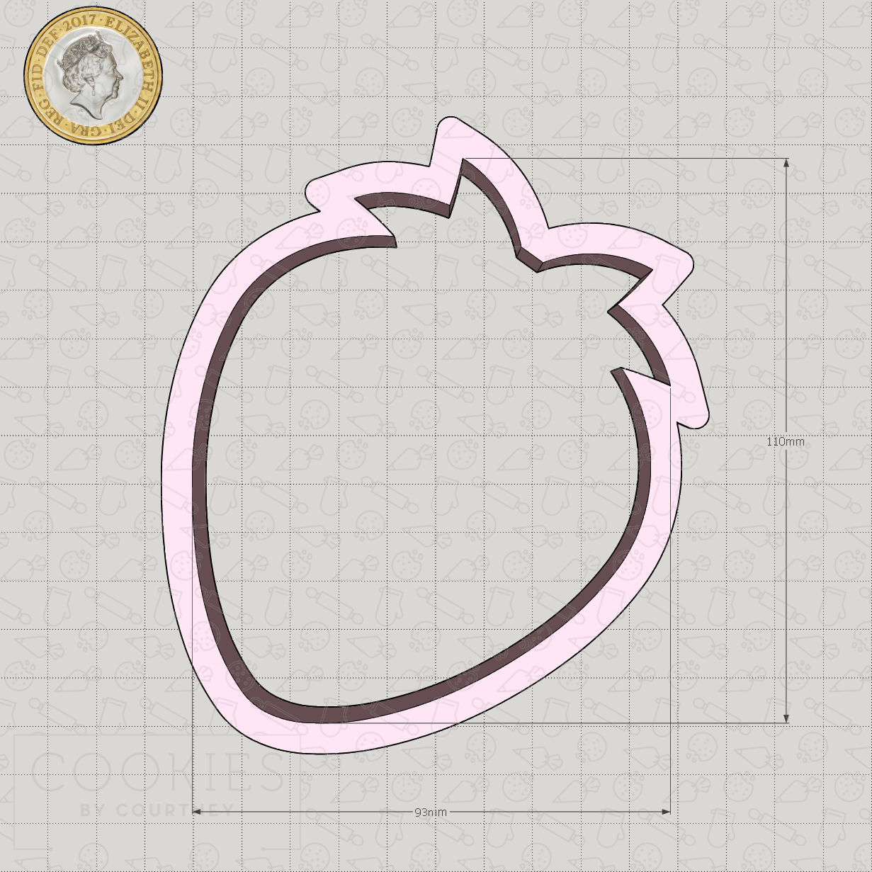 Strawberry 2 Cookie Cutter