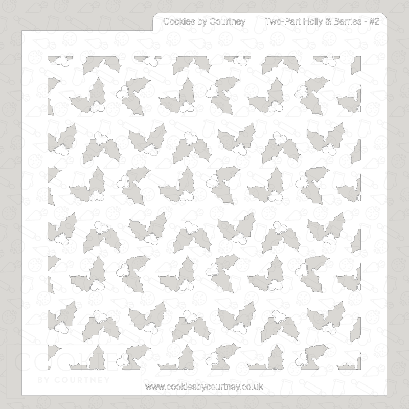 Two-Part Holly and Berries Stencil