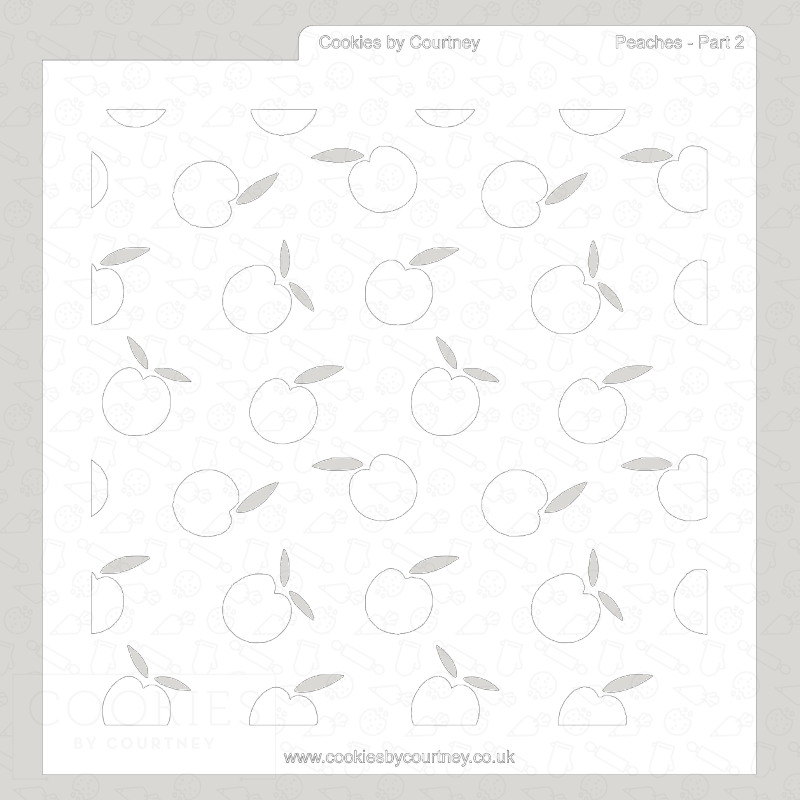 Two-Part Peaches Stencil