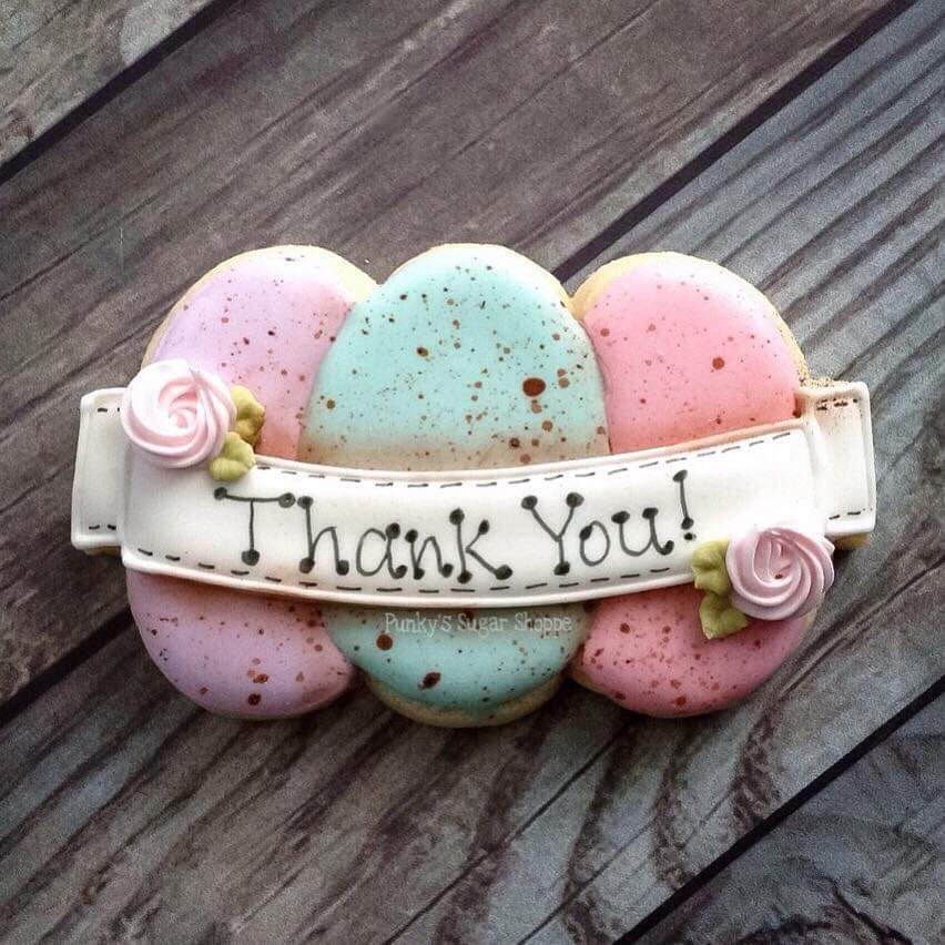 Punky's Easter Eggs with Banner Cookie Cutter