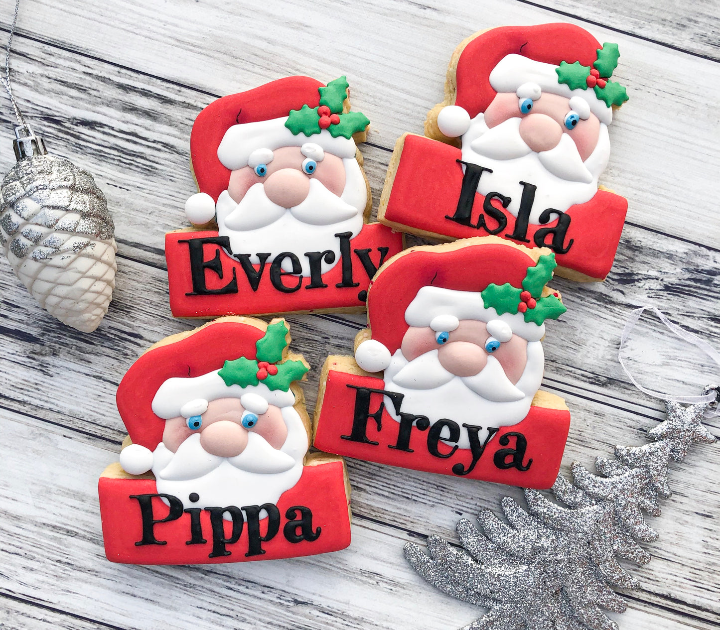 Santa and Plaque Cookie Cutter