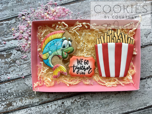 Fish and chips cookie cutters