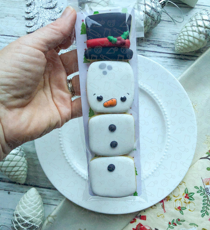 Christmas - Four Mini Cookie Snowman Set