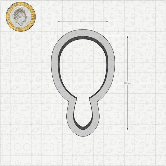 Hand Mirror Cookie Cutter