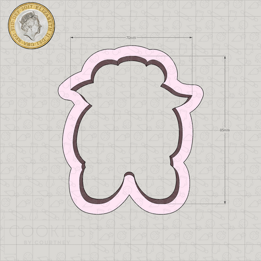Messy Bun Mum Cookie Cutter