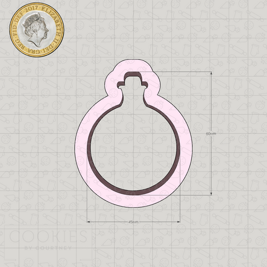 Round Flask with Stopper Cookie Cutter