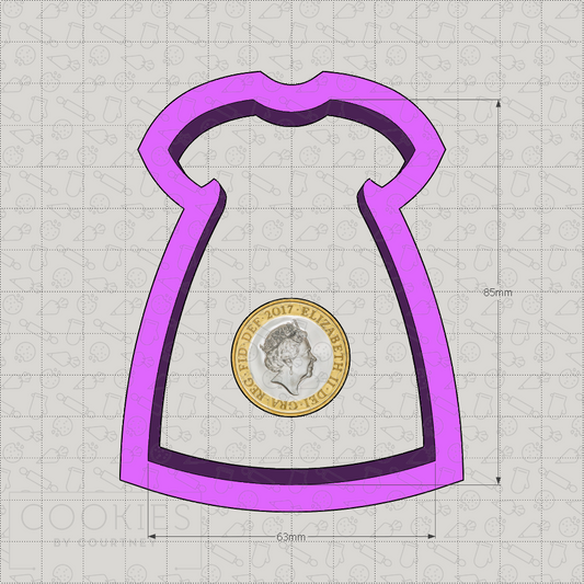 Baby Baptism Gown Cookie Cutter