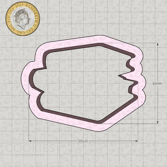 Book Stack Cookie Cutter