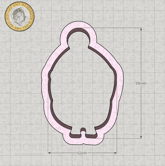 Christmas Sticker - Penguin 2 Cookie Cutter