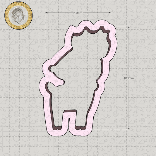 Christmas Sticker - Reindeer Cookie Cutter