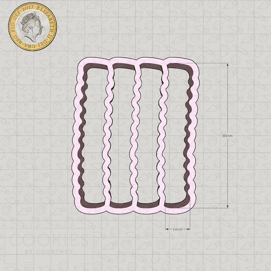 Crinkle Cut Chips Cookie Cutter