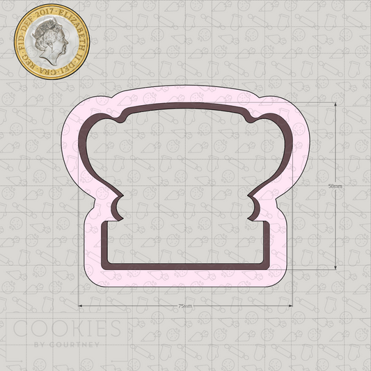 Cup and Plaque Cookie Cutter