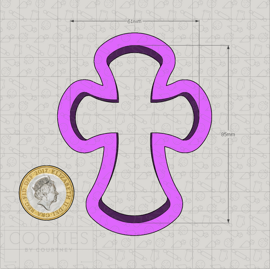 Curvy Cross Cookie Cutter