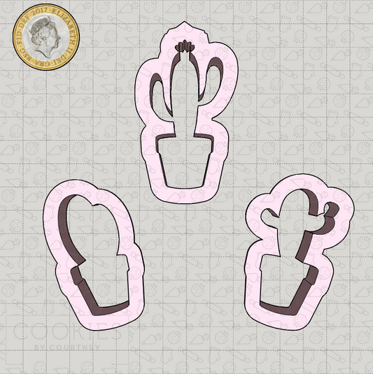 Cute Cactus Cookie Cutter Set