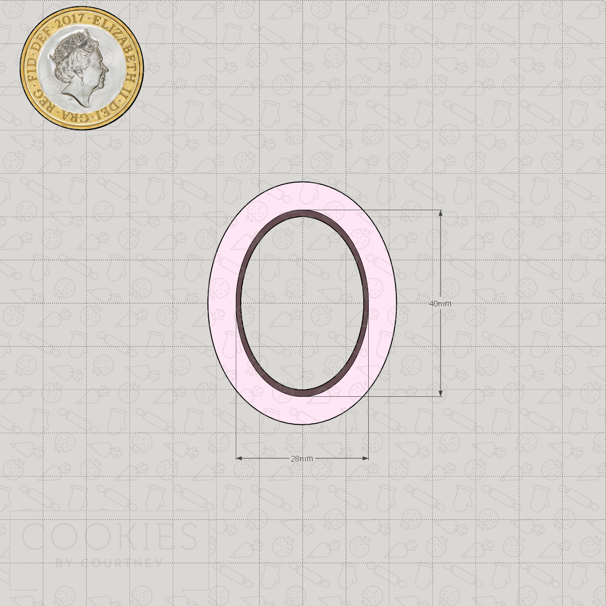 Ellipses Corter Basic Shapes - Ellipse - Cookie Cutter – Cookies by Courtney