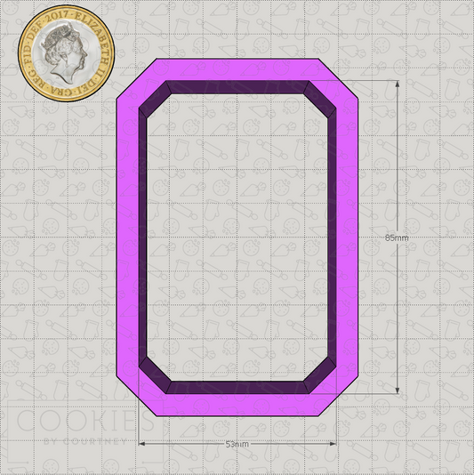 Emerald Cut Gemstone Cookie Cutter