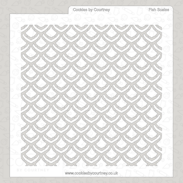 Fish Scales 1 Stencil – Cookies by Courtney