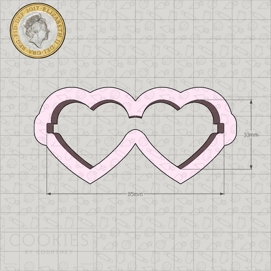 Heart Sunglasses Cookie Cutter