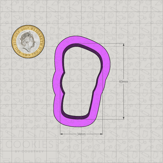 Kids Flip-Flop (with strap) Cookie Cutter