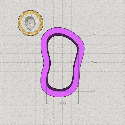 Kids Flip-Flop (no strap) Cookie Cutter