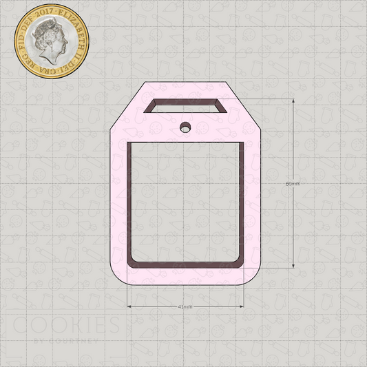 Luggage Tag Cookie Cutter