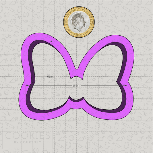Girl Mouse Bow Cookie Cutter