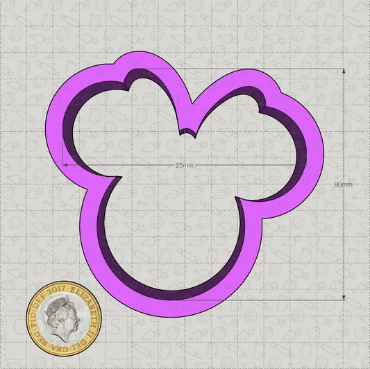 Girl Mouse Head Cookie Cutter