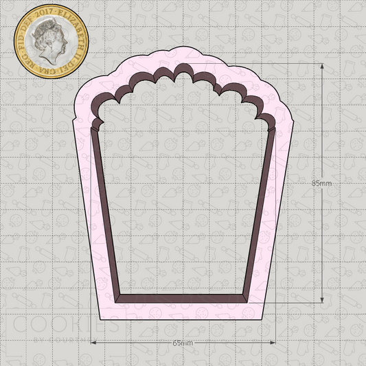 Popcorn Box Cookie Cutter