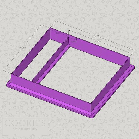 Rectangle PYO Plaque Cookie Cutter