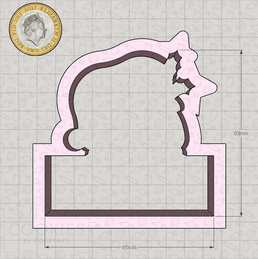 Santa and Plaque Cookie Cutter