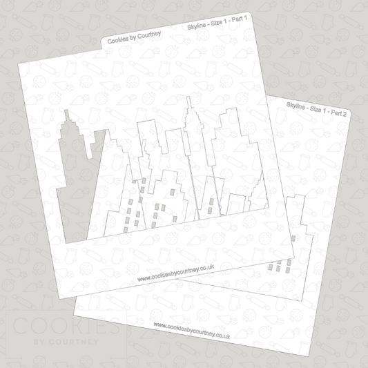 Two-Part Skyline Stencil