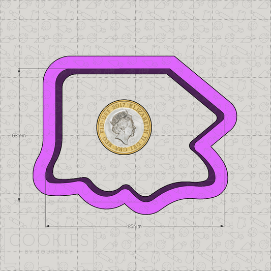 Stubby Pencil with Flowers Cookie Cutter