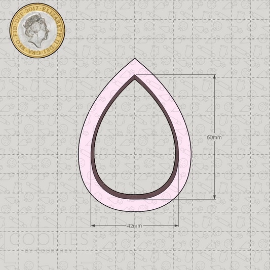 Teardrop Gem Cookie Cutter