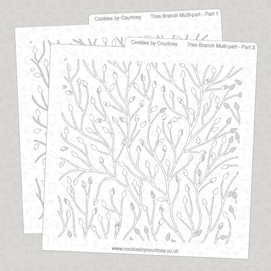 Two-Part Tree Branch Stencil