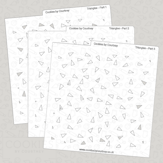 Three-Part Triangle Stencil