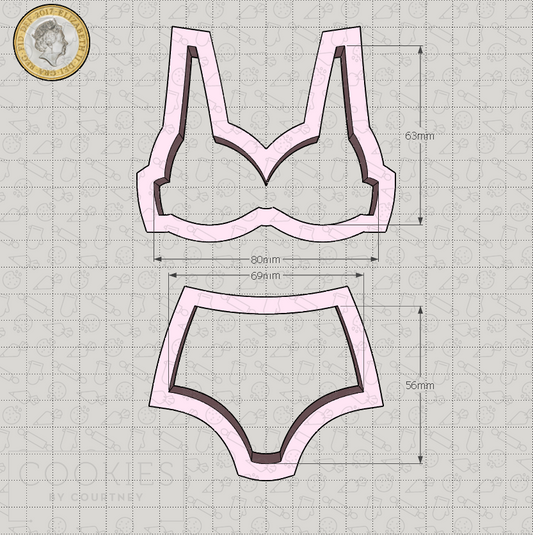 Two-Piece Swim Suit Stencil