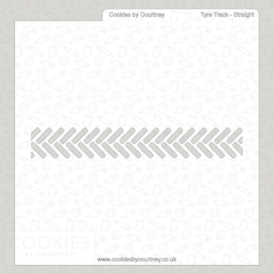Tyre Track - Straight - Stencil