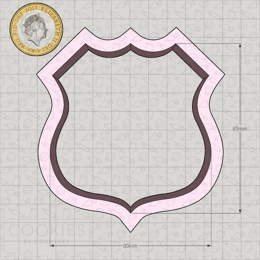 USA Road Sign Cookie Cutter