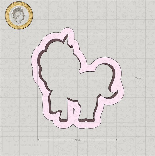 Unicorn 3 Cookie Cutter
