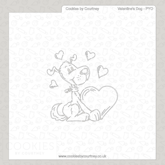 Valentine's Dog - PYO Stencil